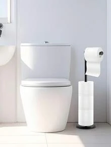 Bathroom Free-Installation Toilet Paper Holder With Weighted Base, Stainless Steel Toilet Paper Holder, Kitchen Bathroom Toilet Paper Holder, Modern Toilet Paper Holder, Toilet Paper Holder With Marble Base, 2026 Graduation Gift Storage Organizer, Teacher Gift, Personalized Gift, Gift For Teachers - Multicolor - View 5