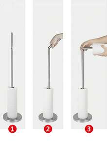 Bathroom Free-Installation Toilet Paper Holder With Weighted Base, Stainless Steel Toilet Paper Holder, Kitchen Bathroom Toilet Paper Holder, Modern Toilet Paper Holder, Toilet Paper Holder With Marble Base, 2026 Graduation Gift Storage Organizer, Teacher Gift, Personalized Gift, Gift For Teachers - Multicolor - View 9