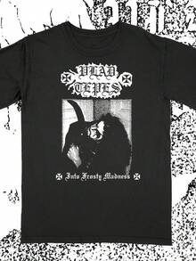 Short-Sleeved T-Shirt In Thick Cotton, Featuring Vlad Tepes' Raw Black Metal French Style. Urban Style, , Ideal For Outdoor Activities, Vacation Wear, Warm Weather Clothing, Casual Summer Wear, Party Wear, Great For Parties And Family Vacations, Everyday Wear. - 黑色 - 查看 1