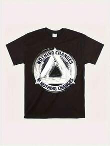 Camiseta Maxim Sober para Hombre |   Si no hay cambios, no habrá cambios. |   Camiseta Negra Casual de Manga Corta 2024, 220G - Negro - Ver 6