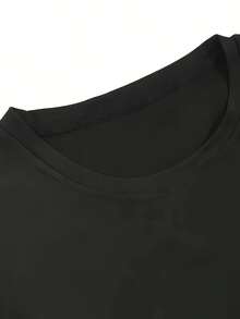 Camiseta gráfica de Alquimista Negro para hombre - Cuello redondo casual, manga corta, camiseta de verano/primavera para exteriores con diseño vibrante de química, tejido ligero y transpirable, perfecto para ropa casual, ropa de verano casual| Diseño vibrante de química| Ropa casual duradera - Negro - Ver 4