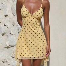 Vestido corto de verano con tirantes finos y estampado de leopardo sexy para mujer - Marrón - Ver 8
