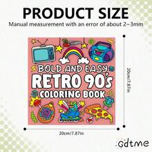 GDTME 1本复古涂色书，24页加厚珠光纸，尺寸7.87*7.87英寸，适合初学者绘画，缓解办公压力，促进亲子互动，是馈赠佳品，适合节日聚会和活动赠送朋友，有助于舒缓压力。也是文具和学习用品、精彩音乐节和婚礼季的理想小礼物。办公用品，学习用品 - GY-611 - 查看 5