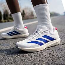 Adidas ADIZERO BK 减震回弹男女通用跑步鞋 - 白色/藍色 - 查看 2