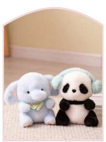 Cute Scented Animal Plush Doll Set, Soft Scented Stuffed Animal Dolls, Multiple Styles Including Elephant Rabbit Penguin Panda Duck Dog, Suitable For Home Decor - 彩色 - 查看 5