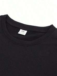Black T-Shirt With Vintage Drake Print, Soft And Breathable, Perfect For Leisure And Summer Holidays. - Black - View 3