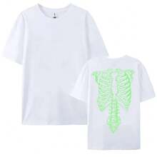 Camiseta de moda Y2k con estampado de esqueleto verde, esta es SpinalTap, camisetas Il, estilo punk hip hop, ropa de calle unisex, camiseta de algodón holgada para mujer. - Blanco - Ver 1