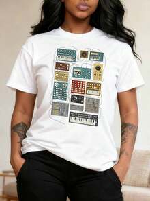 Electronic Synthesizers For Musicians And Drum Machine -1 Breathable And Comfortable - White 5 - View 2