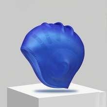 Plus Size Silicone Swimming Cap, High Elasticity Silicone Material, Tight Fit, Soft & Comfortable Ear & Hair Protection Waterproof Swim Cap, Suitable For Adult Men & Women - Multicolor - View 8