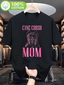 Camiseta Gráfica Unisex Vintage de Cane Corso para Mamá, Diseño Atrevido de Mastín Italiano, Suave, Cuello Redondo, para Amantes de Perros, Regalo Ideal para Dueños de Cane Corso, Ropa Casual Negra para Amantes de Mascotas, Diseño Estampado Único - Negro - Ver 7