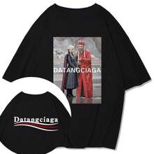 Luxury Men's Short Sleeve Tang Dynasty T-Shirt, Tang Dynasty Clothing, Humorous Cultural T-Shirt, Funny Thick Fabric T-Shirt, Fashionable. - 白色 - 查看 1