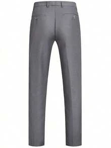 Men's Fashion British Tailored Business Suit Slim Fit American Cut Color-Block Texture Groom Wedding Tuxedo Luxury Suit Jacket - Grey - View 6