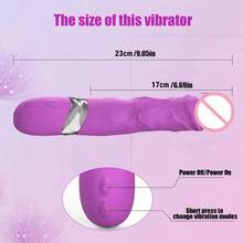 9.05 Inch Realistic Dildo Vibrator Clit Stimulation Vibrating G-Spot Massager Vagina Stimulator Nipples Clitoris Massage Wand Adult Rechargeable Sex Toys For Women Masturbation Couples - 均碼 - 查看 11