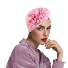 New Arrival, High-End, Elegant Solid Color Headband With Tangled Flower And Pearl Tassel Decor, Pearl Flower Design, Enhances Beauty And Liveliness, Suitable For Evening Gala, Birthday Party And Daily Wear - Multicolor - View 15