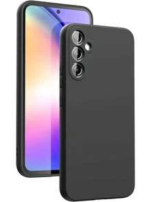 Minimalist Solid Color Perforated Simple Fashion Shockproof Phone Case Compatible With IPhone 17/17 Pro/17 Pro Max, 16/11/16 Pro/16 Plus/16 Pro Max/16e, 15 Pro Max, 13/14/12/XS/XR/7G/8P And Galaxy S25/S25 Plus/S25 Ultra, A16/A36/A26/A56/A50/A12/A32/A52/A72/A51/A21S/A13/A14, S24/S24 Plus/S24 Ultra, S20/S23/S22, A53/S20 FE/S21 - Black - View 1