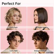 Mini Hair Straightener Clip, Suitable For Short Hair, Curly Hair, Bangs, High-Top Design, USB Type-C Charging, Portable Pocket Straightening Comb For Travel, Salon, Wedding, Home, Daily Use Small Ceramic Straightening Clip - Multicolor - View 5