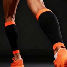 1 Pair Calf Compression Sleeves For Men & Women - Footless Compression Sleeves For Running, Athletic, Leg Sleeves - Multicolor - View 6