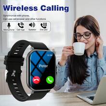 1.83-Inch Full Touch Screen Unisex Smartwatch With The Following Features: Call Answering, Message Alerts, Music Control, Remote Camera, Pedometer, Calorie Tracking, Multiple Sports Modes, Alarm, Call And Message Notifications, Compatible With Android And IOS - Multicolor - View 3