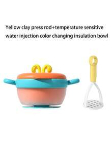 Machacador manual de patatas, procesador de alimentos para bebés, herramienta de cocina para hacer puré de batata, patata, regalo ideal para mamás y bebés, excelente para regalos de baby shower y fiestas de revelación de género - Multicolor 2 - Ver 4