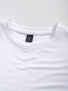 Camiseta casual para hombre de manga corta y unicolor, simple RMYX - Negro - Ver 7