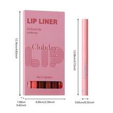 Clubday 6-Color Nude Lip Liner Pencil Set, Matte Finish, Perfect For Everyday Commuting, Lip Contouring - Multicolor - View 11