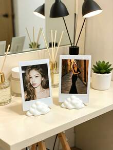 Set Dekorasi Foto Personalisasi 5 Buah, Stand Pajangan Foto Lucu, Stand Pajangan Foto Berbentuk Awan, Tempat Kartu Mini, Cocok untuk Dekorasi Meja, Kamar Tidur, Kamar Mandi, Kantor, Ideal untuk Dekorasi Rumah, Pesta, Pernikahan, Liburan - A - View 6