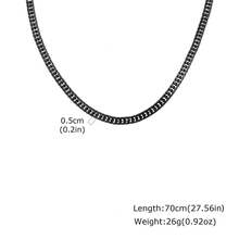 1件 3mm/5mm/7mm/9mm 不鏽鋼鍊條項鍊，極簡時尚男士項鍊，粗/細鍊條，黑色/金色/銀色，防水飾品，送給男朋友/父親的禮物，中性，夏季配件 - NC1982 - 查看 37