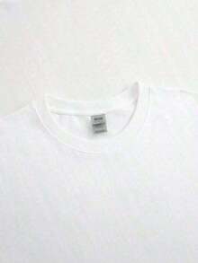 1 pieza Camiseta de Mujer con Estampado de Conchas - Corte Holgado, Hombros Caídos, Diseño de Conchas Rosa Suave - Camiseta Transpirable para Uso Diario y Playa - Blusa Casual Lavable a Máquina, Ropa de Verano, Camiseta con Diseño Divertido, Blusa Elegante, para Adultos, 180g Algodón 100% - Blanco - Ver 4