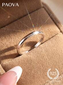 1 chiếc trang sức vàng 2mm thanh lịch, độc đáo dành cho nữ, món quà kỷ niệm/sinh nhật tinh tế. - Bạc - Xem 1