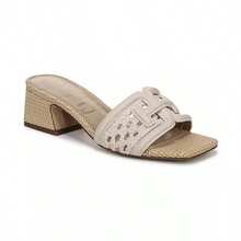 Sam Edelman Women's Waylon Block-Heel Slide Sandals |  | Women Flip-Flops - 現代象牙色皮革 - 查看 1