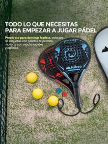 Hikeo 2 Padel Rackets With Covers, Balls And Grips. Carbon Fiber Rackets - Multicolor - View 7
