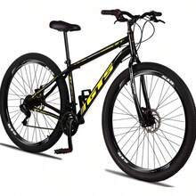 GTS ZT 29-Inch Steel Bicycle, 21 Speeds, Disc Brakes - Black/White - Size 17 - 黃色的 - 查看 1