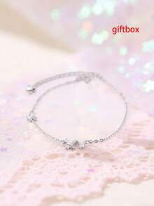 1pc S925 Sterling Silver Minimalist Butterfly Bracelet, Fashionable, Personalized, Sweet And Cute Nature-Inspired Design, Versatile For Daily Wear, Suitable Gift For Girls On Any Occasion - Butterfly - View 1