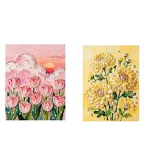 17x22厘米闪亮郁金香珍珠仿珍珠玉兰花钻石画套装 - 黄色花朵珍珠画DIY艺术家居装饰礼品 - 套裝 - 查看 10