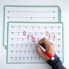 10 PCS Double-Sided Math Fraction Whiteboard - Interactive Educational Toy, Kids Educational Fraction Learning Math Boards, Elementary Math Teaching Aids, Math Training Learning Aids Student Games Card - Multicolor - View 3