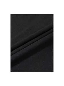 Camiseta deportiva informal de manga corta para mujer con pendientes de cabeza de vaca y estampado de letras del alfabeto - Negro - Ver 6