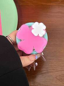 1pc Refreshing Green Leaf & Rotating Flower Magnetic Retractable Mobile Phone Desktop Stand, Suitable As Holiday Gift For Sisters, Girlfriends And Classmates (Used With Magnetic Ring For More Secure Attachment) - Green Leaves - View 12