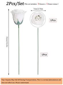 Bó hoa hồng trắng lấp lánh 68/45/23, Bó hoa hồng nhân tạo lấp lánh tự làm, Bó hoa hồng nhân tạo kèm hoa baby's breath, Thích hợp cho Ngày Valentine, Trang trí phòng, Hoa nhân tạo, Bó hoa cưới, Tiệc đính hôn, Tiệc cô dâu, Trang trí Ngày Valentine, Trang trí tiệc, Trang trí nhà cửa - trắng - Xem 15