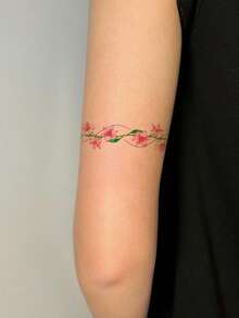 Conjunto de 6 peças, Tatuagens, Y2K, Plantas e Flores com Múltiplos Elementos de Trepadeiras, Tatuagem Semi-Permanente, Tatuagem Falsa, Tatuagem na Mão, Tatuagens Falsas, Tatuagem Temporária, Materiais para Tatuagem, Kit de Tatuagem, Adesivos de Tatuagem, Tatuagem à Prova d'Água e de Longa Duração, Tatuagens para Mulheres, Tatuagem nas Costas, Tatuagem no Braço, Tatuagens nas Pernas, Festival, Rave - Multicolorido - Ver 2
