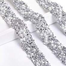 1/10pcs Roll Multi-Function Sparkling Rhinestone Ribbon, With PVC Film, Easy To Cut And Stick, Suitable For DIY Glitter Ribbon, Clothing Accessories, Sticker Tape, Glitter Shoes, Clothing, Rhinestone Strip, DIY Rhinestone Glitter Ribbon Sticker, Handmade Rhinestone Tape Roll, Clothing, Shoes, Gift Box, Car Decoration, Suitable For Christmas, Valentine's Day, Birthday, Gift Wrapping And Handicrafts - Multicolor - View 17