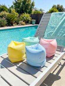 Inflatable Arm Bands With Dual Air Chambers, Suitable For Children 3+ Years Old, Essential For Swimming Pool And Beach In Summer - Multicolor - View 2