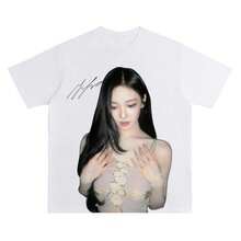 Ningzhuoyi - Pure Cotton Short-Sleeved T-Shirt, American Style, Direct Digital Print, Breathable, Round Neck, Retro American Style, Casual And Fashionable. - 白色 - 查看 7