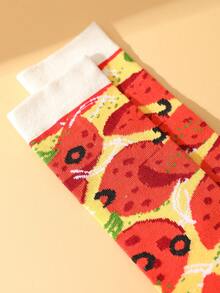 CREATOR SOCKS - 1 đôi tất dài đến bắp chân hình bánh pizza ngộ nghĩnh, thiết kế hộp quà sáng tạo hình bánh pizza dễ thương và độc đáo, thích hợp làm quà tặng bất ngờ cho các dịp sinh nhật/tiệc tùng/ngày gia đình/đám cưới/Ngày của Cha/lễ tốt nghiệp. - Màu vàng - Xem 8