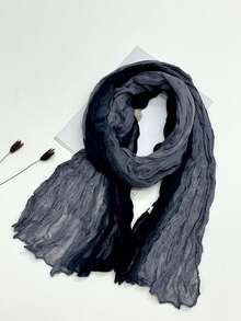 1pc Fashion Pleated New Floral Colorblock Scarf, Autumn/Winter Stylish Decorative Shawl - Multicolor - View 14