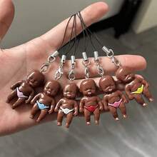 6pcs Natasha Funny Cartoon Character Phone Lanyard Pendant, Couple & Best Friend Gift Accessories - Multicolor - View 5