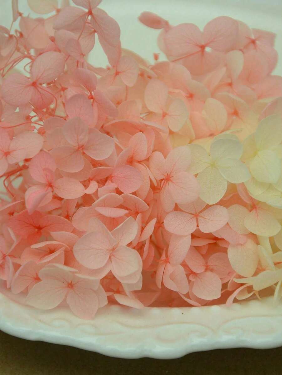 100/200/500/1000入 多色人造繡球花 - 適合DIY手工、蠟燭、婚禮、手工製作、聖誕節 - 白粉漸層色 - 查看 1
