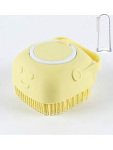 Bộ dụng cụ tắm cho thú cưng 2 món, gồm bàn chải gội đầu và bàn chải đánh răng, bàn chải tắm massage bằng silicon, găng tay massage tắm cho chó và mèo có ngăn chứa dầu gội, thích hợp làm dụng cụ chăm sóc lông cho chó và mèo. - Nhiều màu - Xem 10