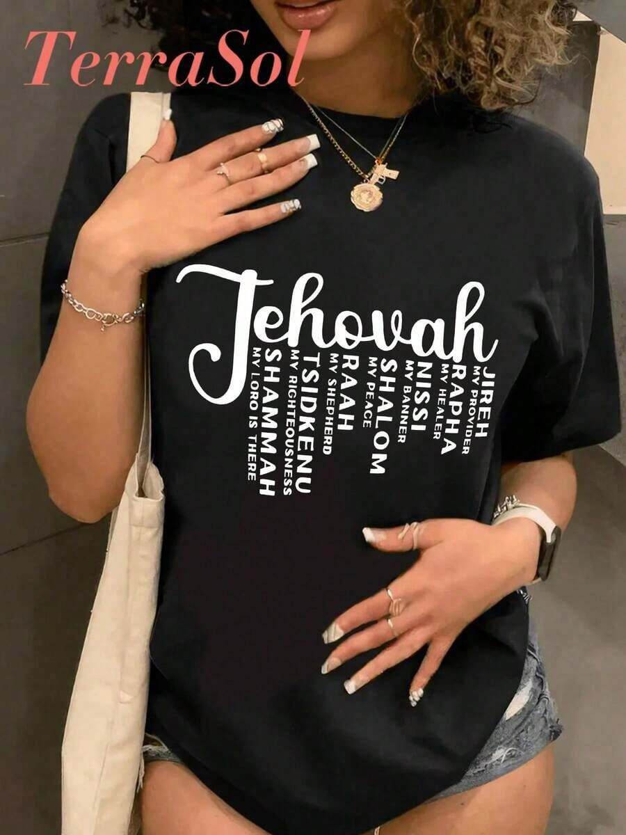 1 Women's Pure Cotton Casual T-Shirt, Ideal For Easter And St. Patrick's Day, With A Simple And Cute Graphic Print, Crew Neck, Short Sleeves, Summer Urban Style, And A Surprise Gift For Family And Friends. 180g 100% Cotton - 黑色 - 查看 1