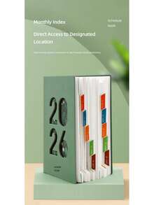 Cuaderno de regreso a la escuela, planificador diario/lista de tareas/revisión todo en uno, plan de estudio/examen para estudiantes, páginas interiores gruesas, sin sangrado de tinta, adecuado para todos los escenarios, útiles escolares - Planificador - Ver 4