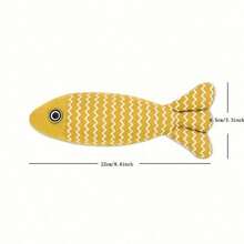 1pc Realistic Fish Plush Cat Toy: Durable Chew-Resistant Biting Toy For Indoor/Outdoor Play. Promotes Teeth Grinding & Gum Massage Relief - Multicolor - View 2